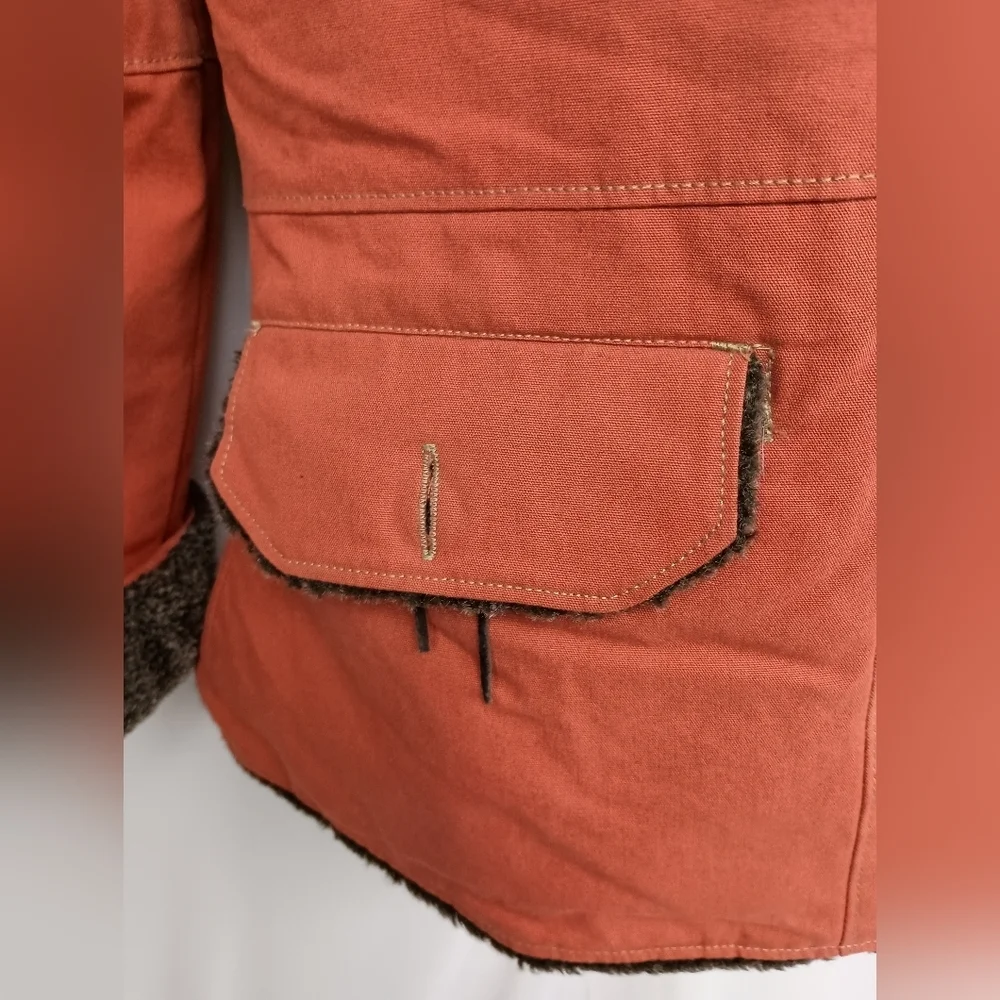 ADVENTURA Winter Light Pink Wool XS Jacket Sherpa Lining Chore Barn Country‎